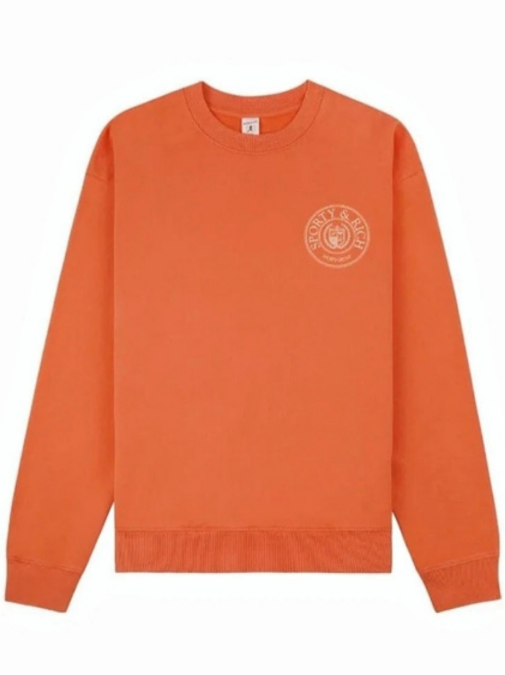 Sporty & Rich Crest Crewneck Sweatshirt Orange